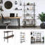 Ensemble de 2 bibliothèques en bois à 5 niveaux L 35,5 po x l 11,75 po x H 68 po Lavish Home, brun