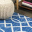 Tapis bleu / gris Oakden Ogee-676173231