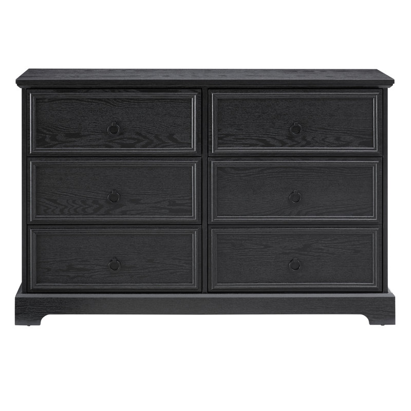 Commode moderne pour chambre à coucher 6 - Commode en bois noir avec unité de rangement spacieuse