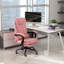Fauteuil de bureau à haut dossier avec vibration à 7 points, repose-pieds, soutien lombaire, rose-133587036-133587037