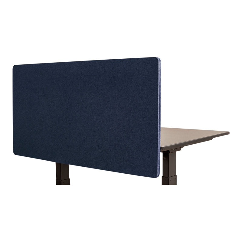Ash Gray Acoustic Desk Divider with Clamp-on Design