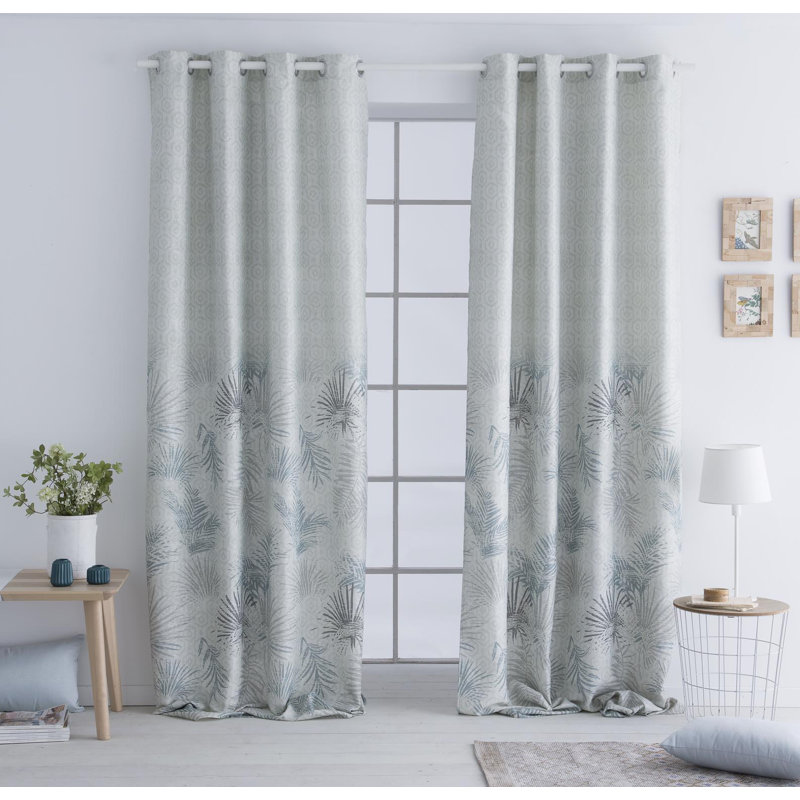 Southcott Room Darkening Curtain Single Panel, Pearl, 200 x 260 cm