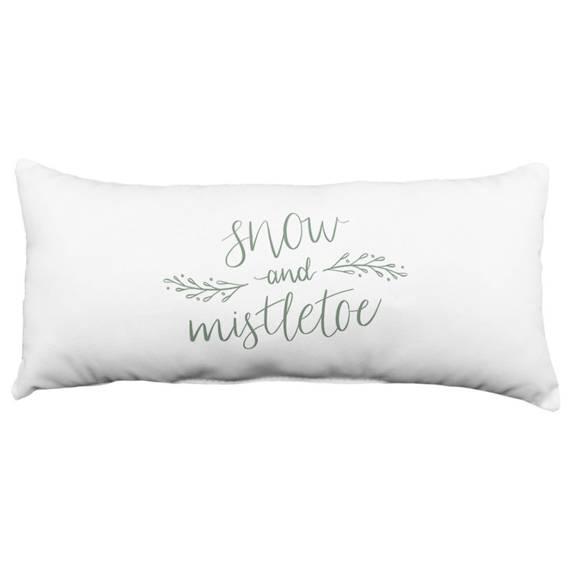 Oreiller 17S Snow & Mistletoe, Blanc