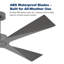 Ventilateur de plafond 64 po avec 4 pales en ABS, moteur à courant continu réversible, télécommande à 6 vitesses, ventilateur de plafond étanche à l'humidité - gris-1943338323-1943338320