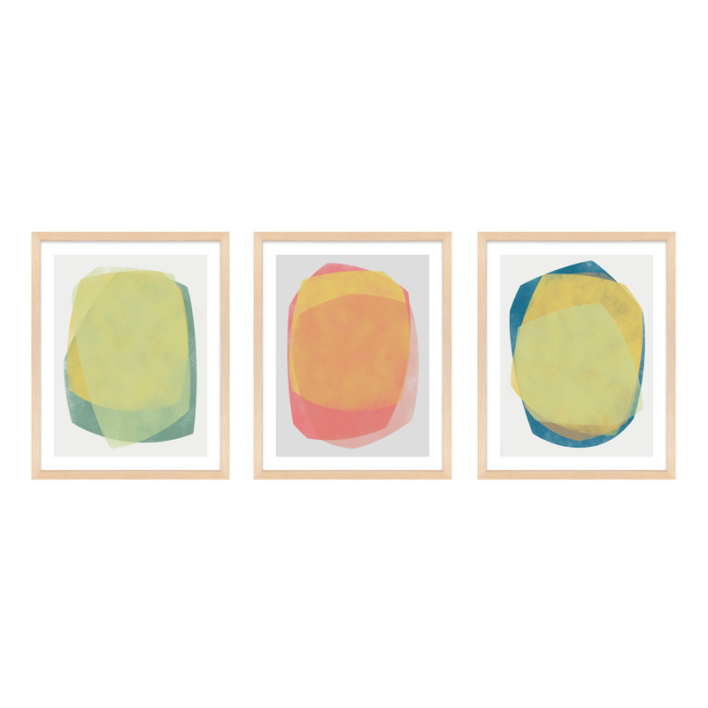 «Didi 1-3» par Jacques Pilon - Ensemble de 3 cadres de peinture, Érable, H 30 po x l 72 po