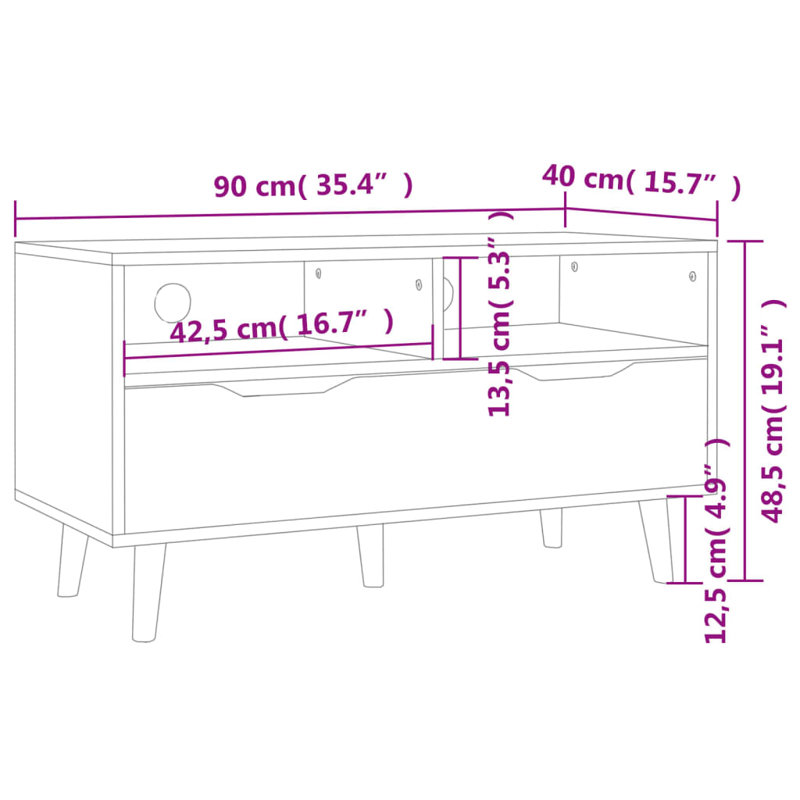 Jaimi TV Stand for TVs up to 82'', Brown