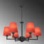 Lustre classique 6 lumières à abat-jour Noah-653393010