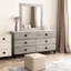 "commode moderne en bois clair avec miroir - Rangement surélevé et style minimaliste-1766986315