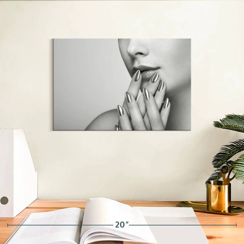 Portrait de la femme de Shobusworth, clous gris, H 8 po x l 12 po