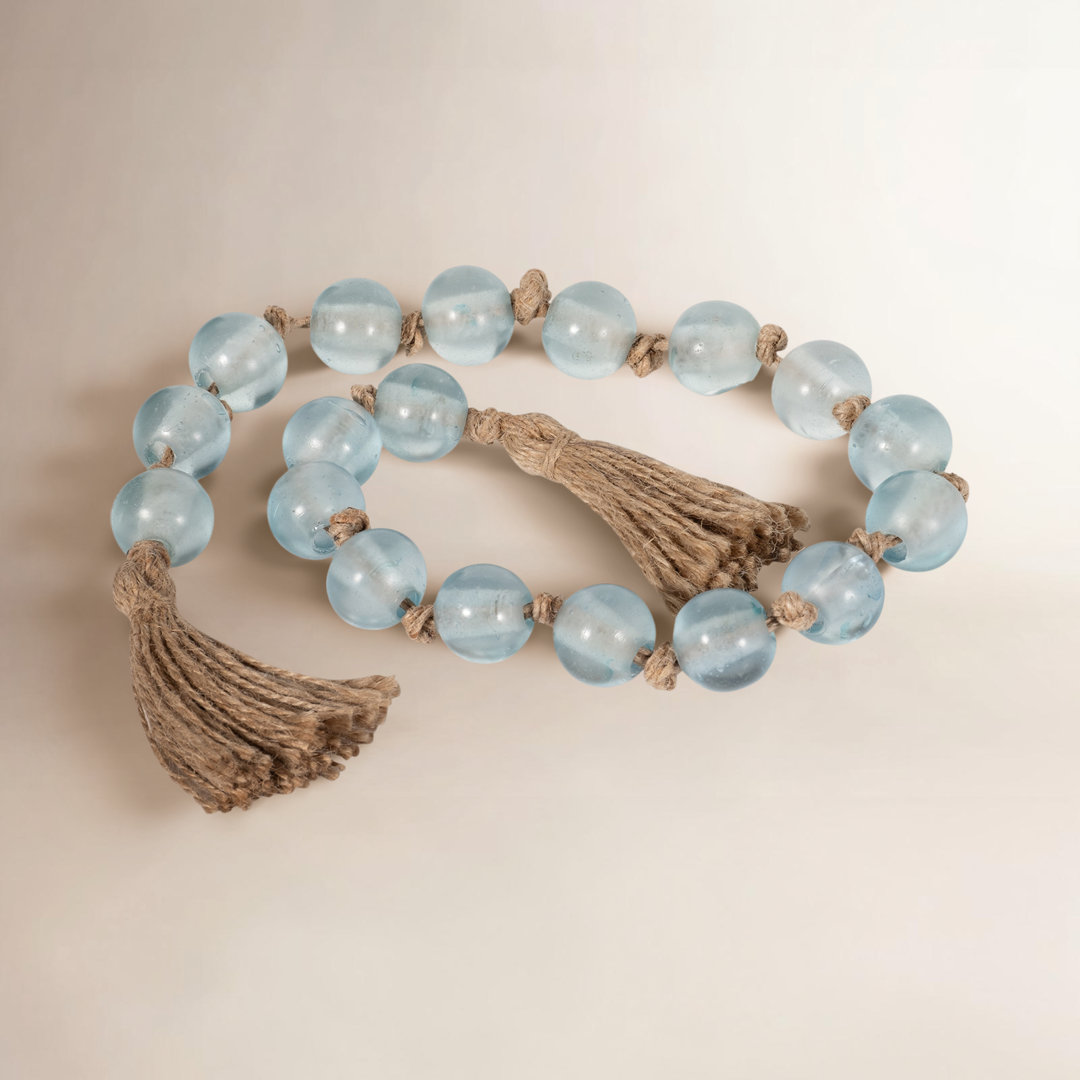 Jute Beads, Glass Beaded Decorative with Tassel Birch Lane™ 