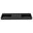 Juniper 72" Wall Mounted Solid Surface Floating Bathroom Sink with Concealed Drain - Black-76720987-76720983