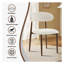 Ensemble de 2 chaises de salle à manger modernes beige avec siège rembourré en tissu, dossier ergonomique pour salle à manger, style campagne moderne