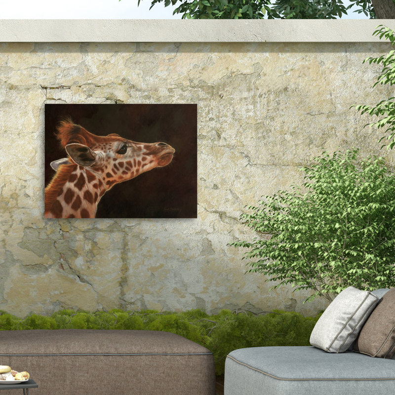 David Stribbling Giraffe Portrait Outdoor  Canvas, 14" H x 19" W