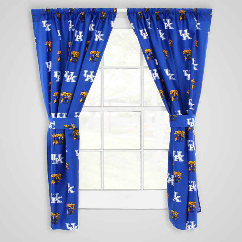NCAA Semi Sheer Curtain Pair, 42" W x 84" L