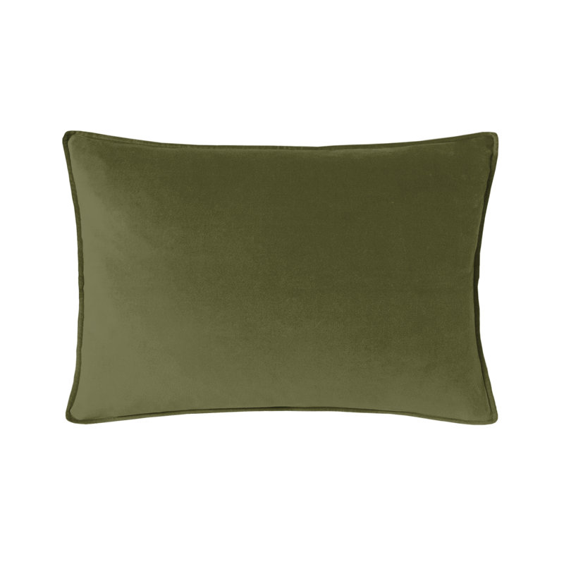 Alla Rectangular Velvet Pillow Cover & Insert, Aloe