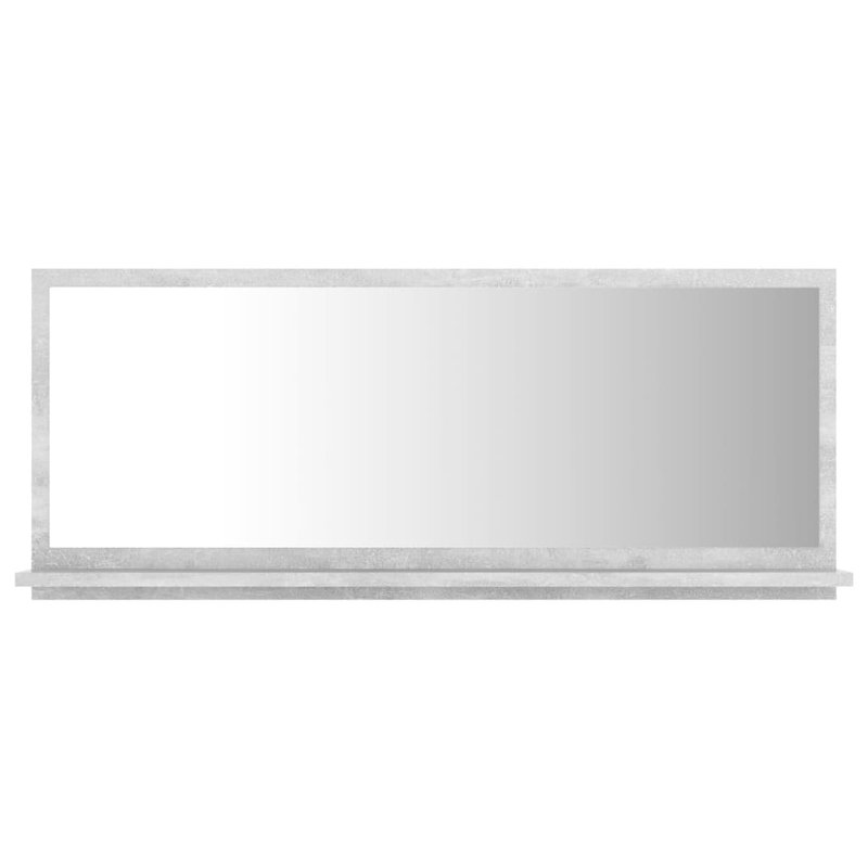 Miroir de salle de bain, Gris béton, 14.6" x 35.4"