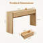 Console 63 po, table d'entrée, table console étroite avec 3 tiroirs supérieurs-2110125408