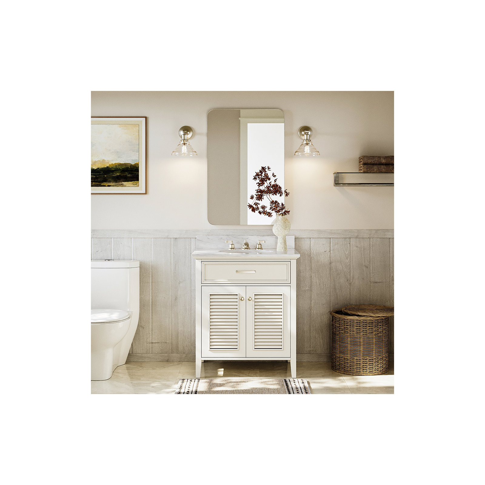 31'' Single Bathroom Vanity, White
