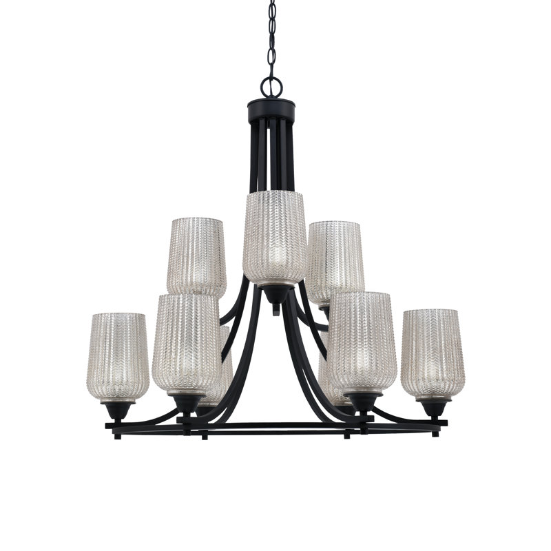 Lustre 9 lumières Paramount, Gris