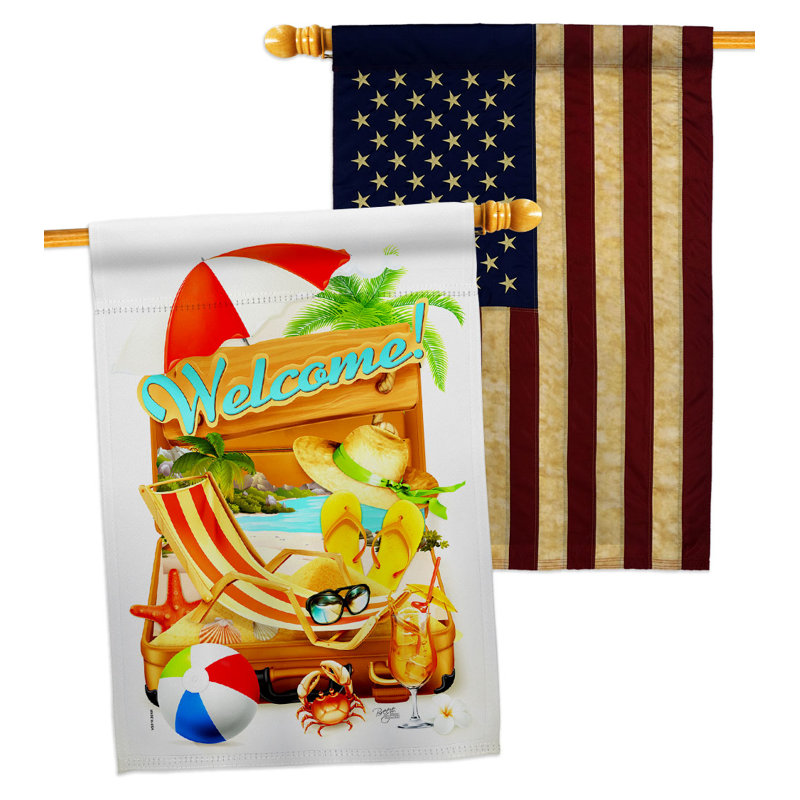 Double Sided 40'' H x 28'' W Polyester House Flag