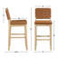 Chaise de bar en cuir végétalien Reid-761954171-761954181