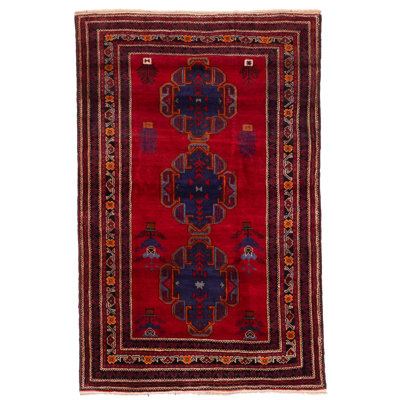 Teimani Red Rug 4'2" x 6'6"