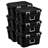 Sterilite Footlocker, 14 Gal Plastic Storage Container with Lid, Black, 6 Pack