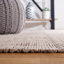 Tapis ivoire / gris acier en coton tissé à plat à la main Bester-27912356