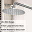 Système de douche mural, pomme de douche à pluie 10 "avec douchette-110690356