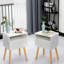 Table de chevet moderne en blanc, avec tiroirs et tablette pour les espaces de vie de chambre à coucher