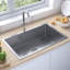 Évier de cuisine vidaXL avec crépine, évier en acier inoxydable à fixation supérieure, drainage rapide, anti-corrosion-85501552-85501557