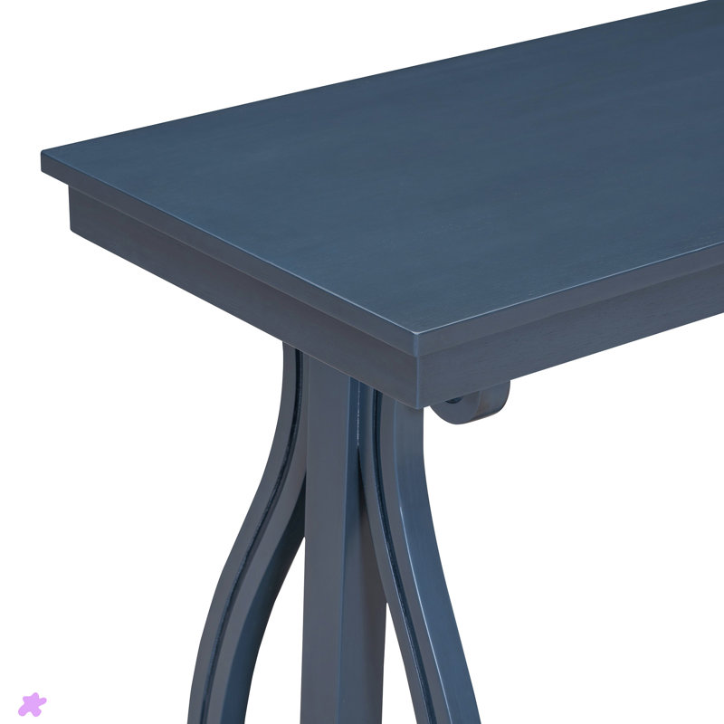 Console de style rustique vintage de 48 pouces avec table ouverte de style trex avec tablette ouverte et fabrication robuste pour le hall d'entrée et le salon