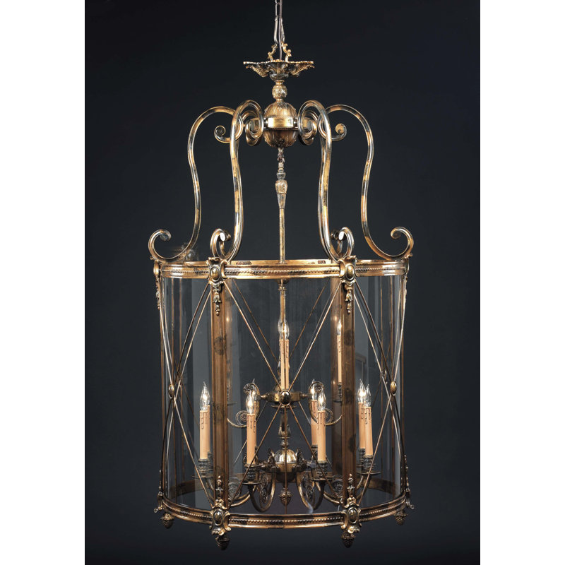 Lustre cylindrique à 12 lumières lanterne