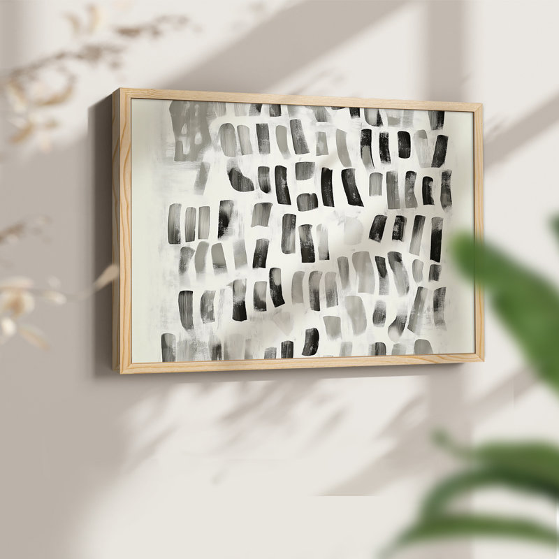 Série abstraite - LII - Reproduction encadrée - Restickable, Naturel, H 22 po x l 28 po