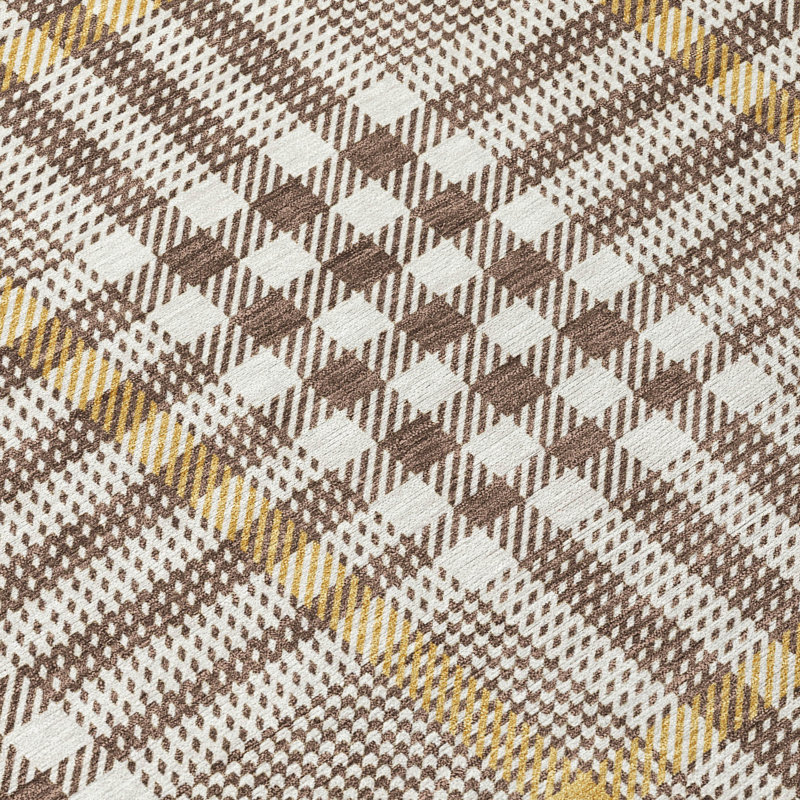 Tapis intérieur / extérieur lavable à la machine Chayden ACN1054, Rond 8 pi