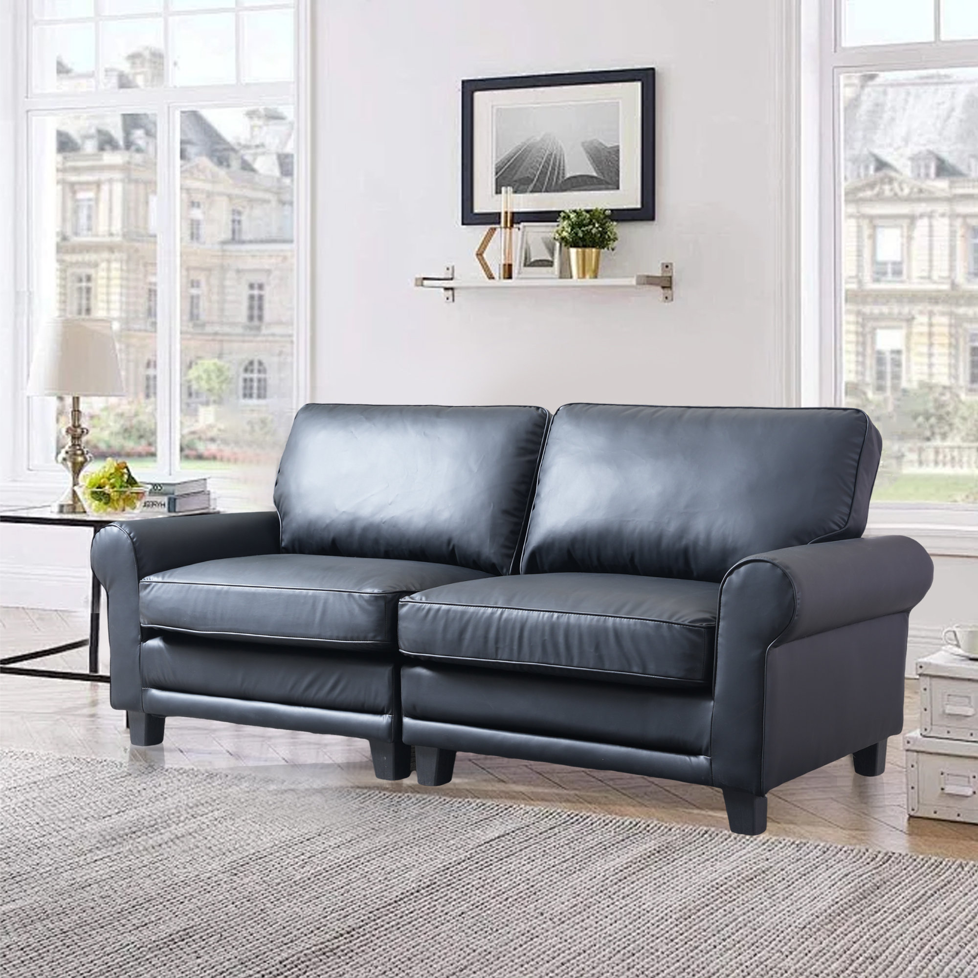 Oliver Modern 2 Seater Cat Scratch Resistant Fabric Sofa