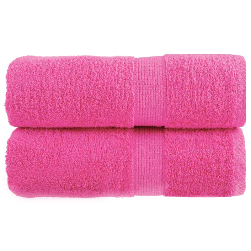 Premium Bath Towels SOLUND 600Gsm, Hand Towels - 2 Pack, Pink, 50cm L x 30cm W