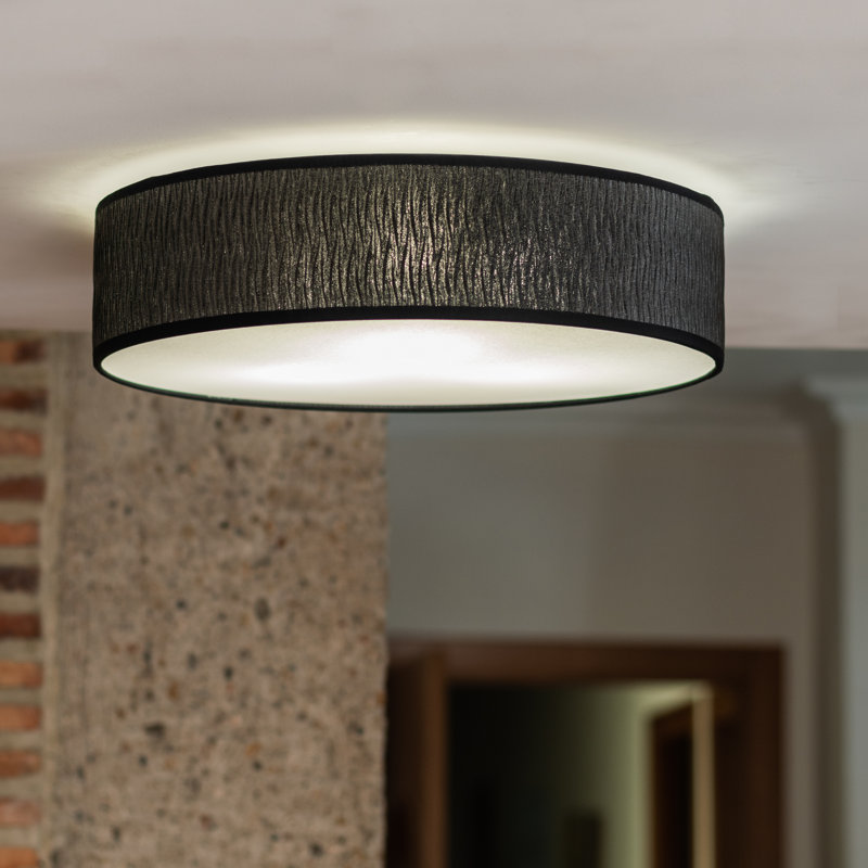 Once Fabric Flush Mount, Black