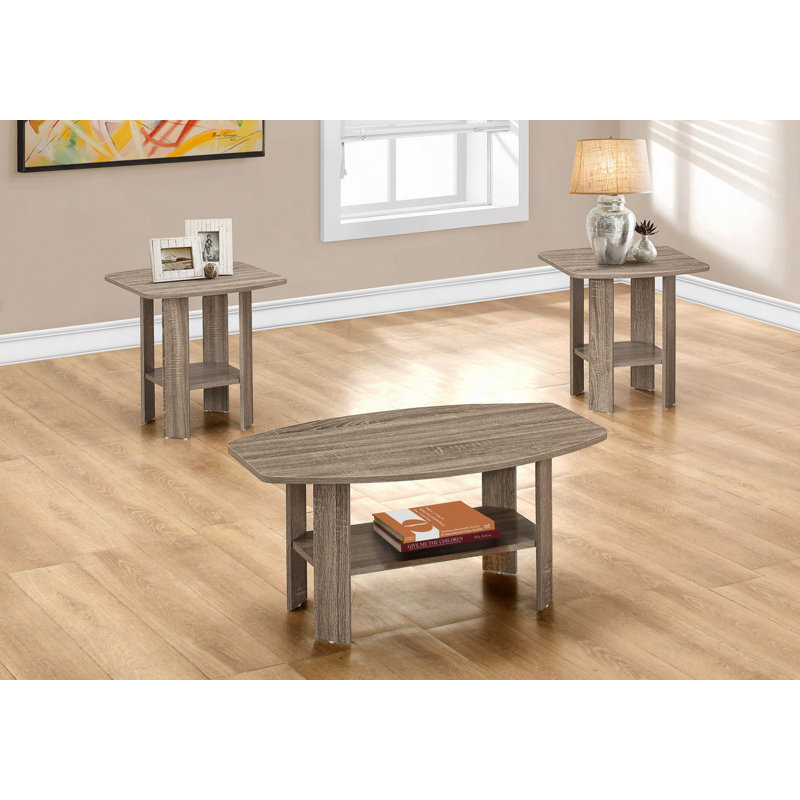 Ensemble de table, ensemble de 3 pièces, café, bout, côté, décor, salon, transitionnel, Taupe