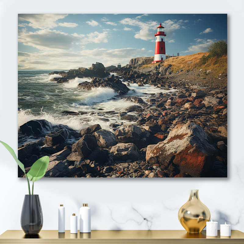 Phare de l'est du Canada I - reproduction, H 34 po x l 44 po x P 1,5 po