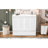 White Bed With Charging Port And Generous Cabinet Storage Space Drawer - Full Size Vast Strong-774836718-774836717
