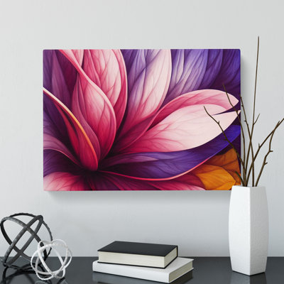 Wondrous Flowers Abstract - Wrapped Canvas Print