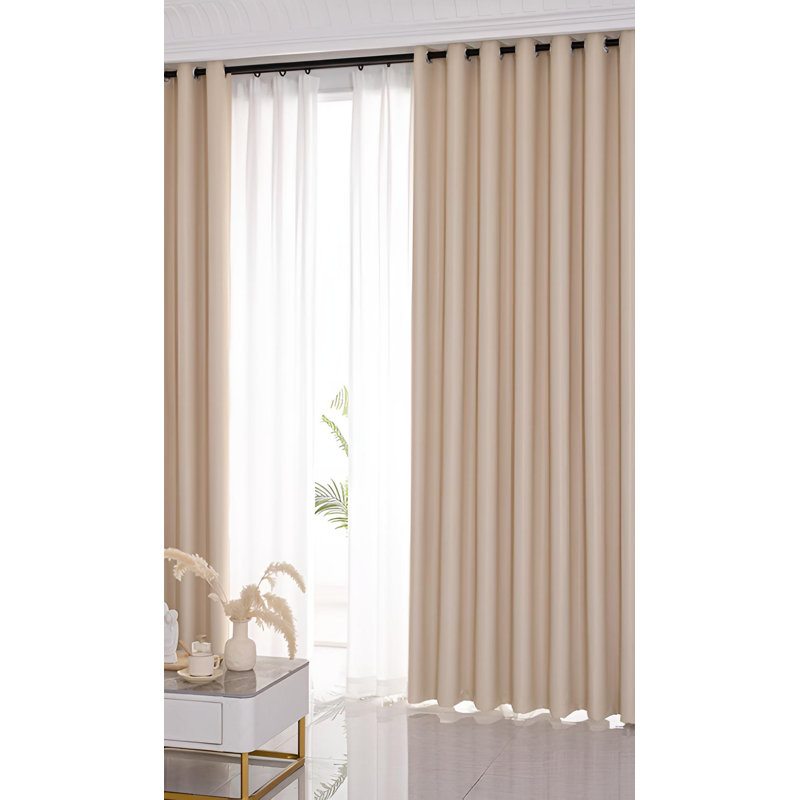 Mayko Room Darkening Curtain Single Panel, 98.43" W x 106.3" L