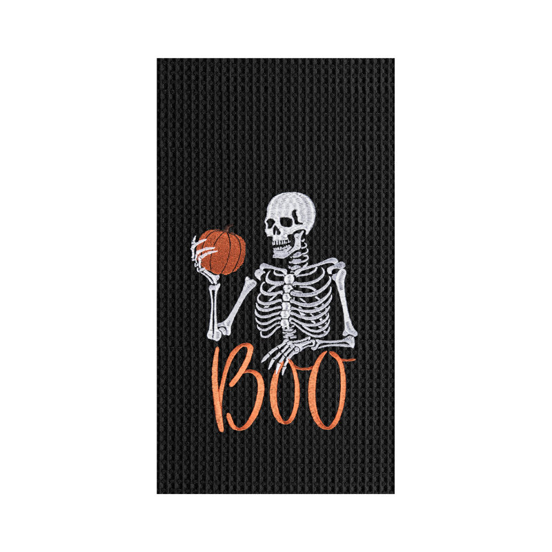 Boo Skeleton Halloween Towel