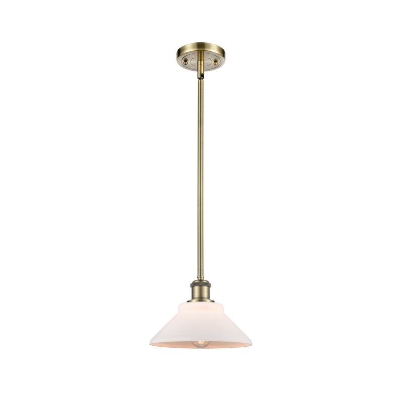 Luminaire suspendu conique 1 lumière Costin, Blanc mat, Ampoule non incluse