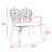 Patio Garden Bench Metal Park Bench Cast Aluminum Outdoor Furniture With Floral Rose For Patio,Park,Lawn,Yard With Cushion White-302453916