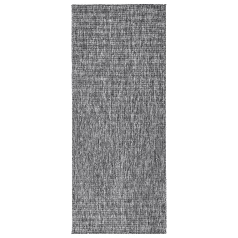 Miami Flatweave Grey Rug, Runner 80 x 250 cm