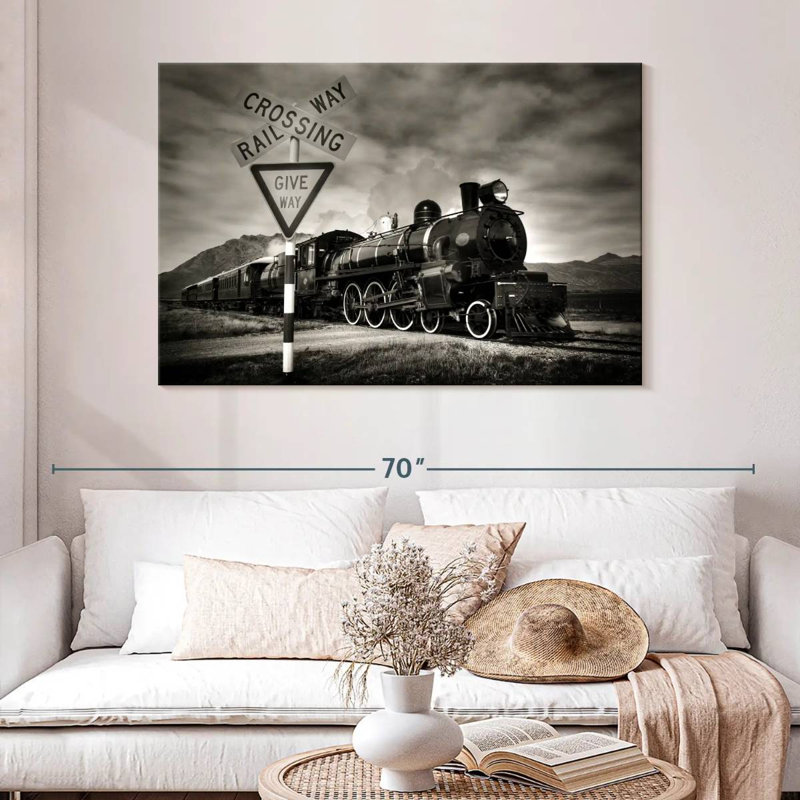 Mehar Rail Crossing, 32" H x 48" W