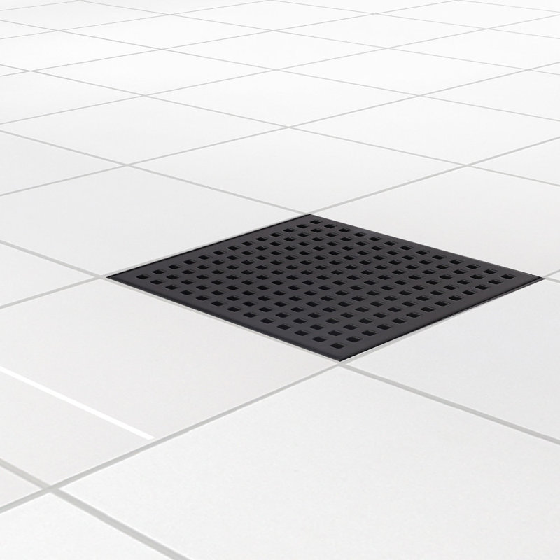 Grid / Tile-In Shower Drain, Matte Black