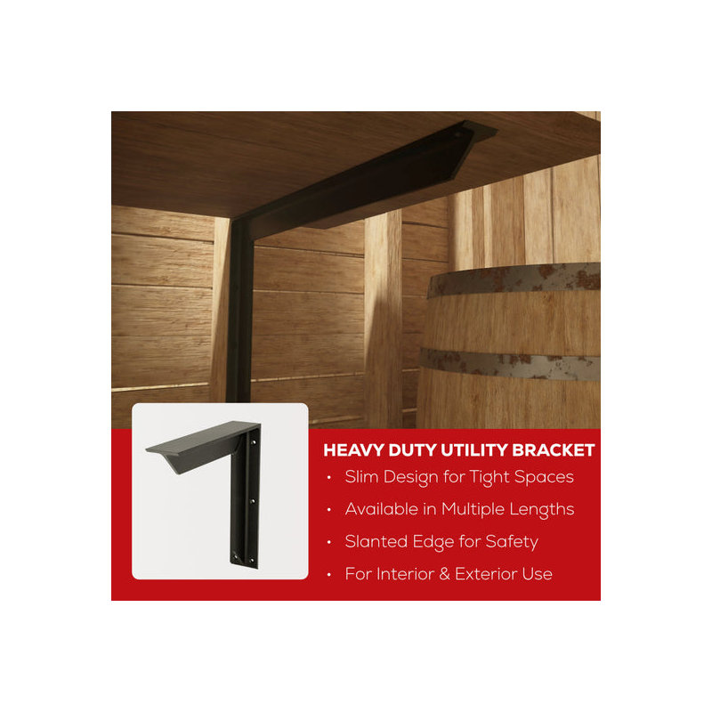 Support utilitaire robuste 8 x 8, H 16 po x l 2 po x P 8 po